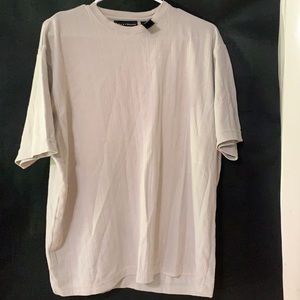 Short sleeve dress shirt large crazy Horse light grey